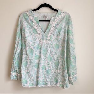 Vintage White Tag Lilly Pulitzer Embroidered Tunic